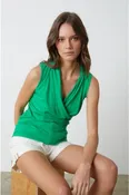 ADELISE WRAP TANK TOP//REEF