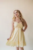 Butter Ruched Mini Dress