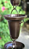 Aluminum Rain Chains-Bronze Powder Coated Flared Cups