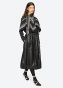 Caitlin Leather Midi Skirt