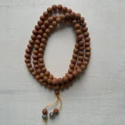 108 Bodhichitta Bead Meditation Mala - Yellow Cord