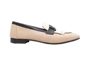 Beige & Black Hermes Royal H Loafers Size 37