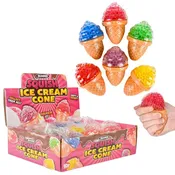 3.5" Squeezy Bead Ice Cream Cone (Assorted Item / 1 Unit Per Sale)