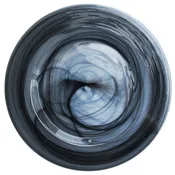 Alabaster Black Glass Charger Plate by American Atelier