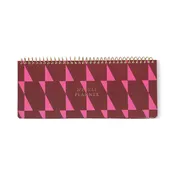 Color Block Weekly Planner Pad - Burgundy + Pink