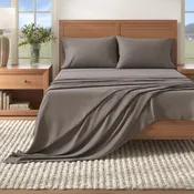 4-Piece Cotton Solid Flannel Sheet - Nordic Collection
