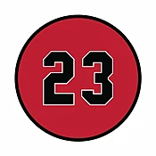 # 23 Black and Red Sticker