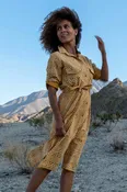 Organic Belted Cotton Shirt Dress