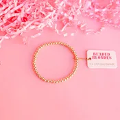 4MM Gold Beaded Bracelet