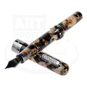 Conklin Mark Twain Crescent Filler Fountain Pen Orange Medley with Gunmetal Trim