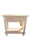 2 Drawer Small Console, Grey Wash