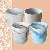 Candle Container <span>Marbled Ceramic Jars</span>