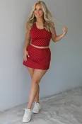 Beach Yoga Set: Red/White