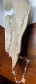 35-38 Inch Hand Knoted Vintage Mixed color White Onyz agate beaded Necklace