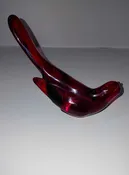 Viking Glass Epic #1311 Long Tail Bird - Ruby Red - Mid-Century Modern - 10" - Mint — Pocahontas Antiques & Curiosities