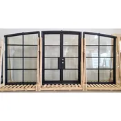 192″ x 96″ Iron Arched Modern Prehung Triple Double Door Unit