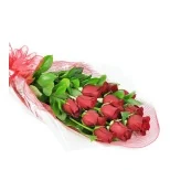 Perfect Wrapped Long-Stemmed Red Roses