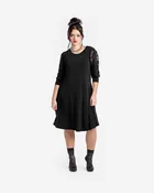 Angela Mixed Media ¾ Sleeve Dress