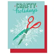 Crafty Holidays Scissors - Greeting Card