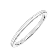 Artcarved Bridal Band No Stones Classic Lyric Wedding Band Courtney 14K White Gold