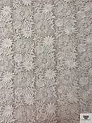 3D Floral Embroidered Organza - Light Ivory