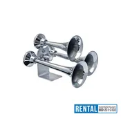 RENTAL 3-Trumpet Train Air HORN Kit -150 PSI Air System 150dB+ Compressor NOISE