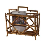 Antique Gold Iron Magazine Rack