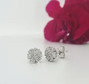 14k White Gold 0.62 Carat Earrings
