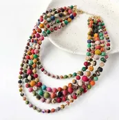 5 Strand Kantha Necklace