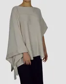 Super Soft 100% Cashmere Ruched Poncho