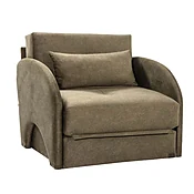 Easy-Flip Deluxe Chair Bed Beige Fabric by Prestige Furnishings
