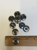 011626-N-A Metal buttons, silver, 7/8", Lot of 10 — FabMo