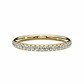 0.30 Ct Round Brilliant Cut Diamond Wedding Band in Yellow Gold