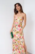 Aliyah Strapless Floral Maxi Dress