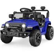12V Kids Ride On Truck w/ Remote Control for Toddlers 3-5,  Safety Harness