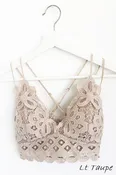 Taupe Crochet Lace Bralette