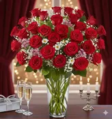 36 Red Roses in a Vase