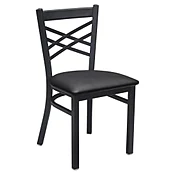 Metal Cross Back Chair