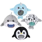 3" Sea Life Squeezy Bead Plush Set of 4