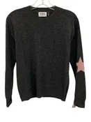 27 Miles Size XS Gray & multi Cashmere Knit Star Design Long Sleeve Sweater
