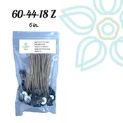 60-44-18 Zinc Core- 6" PreTabbed Wick (Pack of 100)