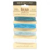 0.55mm Hemp Cord Aqua Shades, 4 pack, 10lb test, 53 yards, cor0362