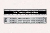 Metal Rulers - Black on Silver - 6" x 7/8"