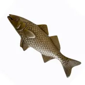 Antiqued Brass Paper Weight - Fish