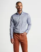 Campbell Crown Pinpoint Cotton-Stretch Sport Shirt