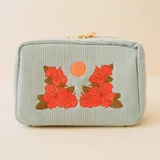 Corduroy Makeup Bag - Sky Blue
