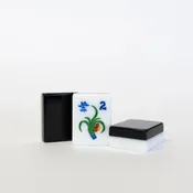 2 Layer Black- Engraved & Hand Painted American Mah Jongg tile set