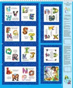 Amazing Alphabet 36" Book Panel - Blue
