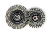 06382 Pipeline/Stringer Bead Brushes (Stainless Steel), 5" Dia x .020" Wire Size x 5/8-11" Arbor, 1-Pack