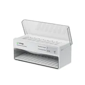 Linogy AA & AAA 8-Bay Smart Battery Charger with Battery Storage